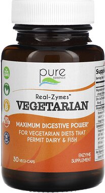 Pure Essence, Real-Zymes, vegetarisch, 30 pflanzliche Kapseln