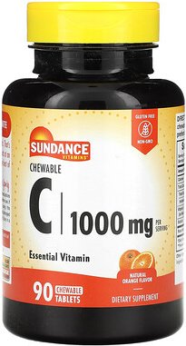 Sundance Vitamins, Chewable C, Kautablette C, natürliche Orange, 90 Kautabletten (500 mg pro Tablette)