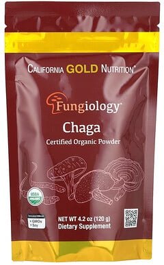 California Gold Nutrition, Fungiology®, Chaga-Pulver mit Bio-Zertifizierung, 120 g (4,2 oz.)