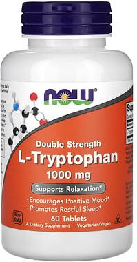 NOW Foods, L-Tryptophan, 1.000 mg, 60 Tabletten