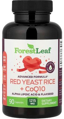 Forest Leaf, Roter Hefereis + CoQ10, 405 mg, 90 Kapseln