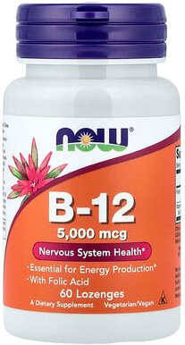 NOW Foods, B12, 60 Lutschtabletten