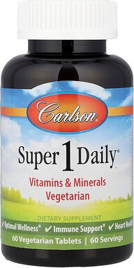 Carlson, Super 1 Daily, 60 vegetarische Tabletten