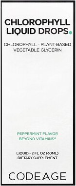 Codeage, Chlorophyll Liquid Drops, flüssige Chlorophyll-Tropfen, Pfefferminze, 60 ml (2 fl. oz.)