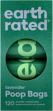 Earth Rated, Poop Bags, Kotbeutel, Lavendel, 8 Rollen
