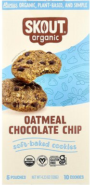 Skout Organic, Soft-Baked Cookies, Oatmeal Chocolate Chip, weich gebackene Kekse, Haferflocken-Schokoladensplitter, 5 Be...