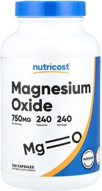 Nutricost, Magnesiumoxid, 750 mg, 240 Kapseln