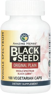 Amazing Herbs, Black Seed™, Original Plain, 100 vegetarische Kapseln (475 mg pro Kapsel)