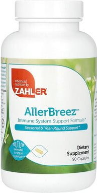 Thumbnail - Zahler, AllerBreez, Immune System Support Formula, Formel zur Unterstützung des Immunsystems, 90 Kapseln