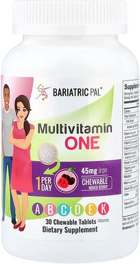 BariatricPal, Multivitamin One, Mixed Berry, Multivitamin eins, gemischte Beeren, 30 Kautabletten