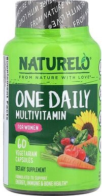 NATURELO, One Daily Multivitamin for Women, Multivitamine für Frauen, 60 pflanzliche Kapseln