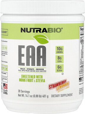 NutraBio, EAA, Erdbeerlimonade, 401 g (0,88 lb.)