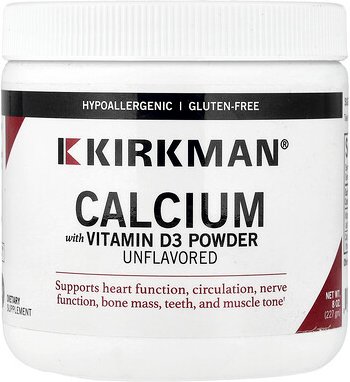 Kirkman Labs, Calcium With Vitamin D3 Powder, Calcium mit Vitamin D3-Pulver, geschmacksneutral, 227 g (8 oz.)