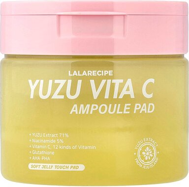 Lalarecipe, Yuzu Vita C Ampoule Pad, Yuzu Vita C Ampoule Pad, aufhellend, 80 Pads, 150 ml (5,07 fl. oz.)