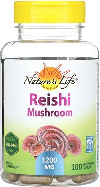 Nature's Life, Reishi Mushroom, Reishi-Pilz, 100 pflanzliche Kapseln (600 mg pro Kapsel)