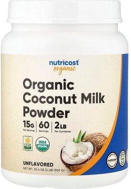 Thumbnail - Nutricost, Bio-Kokosmilchpulver, geschmacksneutral, 907 g (2 lbs.)