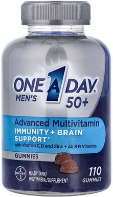 One-A-Day, Men's 50+, Advanced Multivitamin Gummies, Multivitamin-Fruchtgummis für Männer ab 50, 110 Fruchtgummis