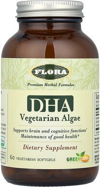 Flora, DHA Vegetarian Algae, DHA vegetarische Algen, 60 vegetarische Weichkapseln (250 mg pro Weichkapsel)