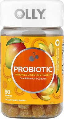 OLLY, Probiotic Gummies, probiotische Fruchtgummis, tropische Mango, 80 Fruchtgummis
