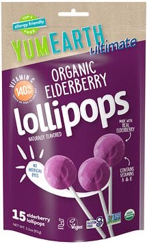 YumEarth, Ultimate, Bio-Holunder-Lutscher, 15 Lutscher, 3,3 oz (93 g)