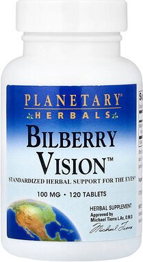 Planetary Herbals, Bilberry Vision™, 100 mg, 120 Tabletten