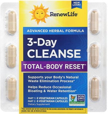 Renew Life, 3-tägige Reinigung, 12 vegetarische Kapseln