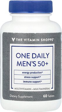 The Vitamin Shoppe, One Daily Men‘s 50+, Nahrungsergänzungsmittel für Männer ab 50, 60 Tabletten