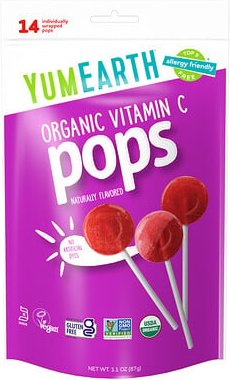 YumEarth, Organic Vitamin C Pops, Bio-Vitamin-C-Lollis, verschiedene, 14 Lutscher, 87 g (3,1 oz.)