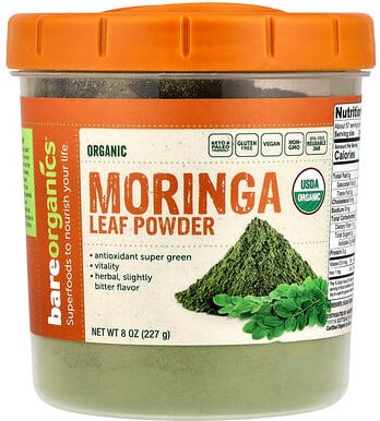 BareOrganics, Bio-Moringa-Blattpulver, 227 g (8 oz.)