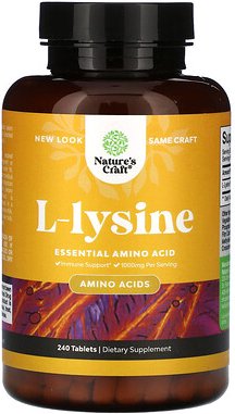 Thumbnail - Nature's Craft, L-Lysine, L-Lysin, 240 Tabletten (500 mg pro Tablette)