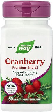 Nature's Way, Cranberry Premium Blend, Cranberry-Blend in Premium-Qualität, 60 Tabletten