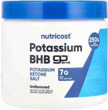 Nutricost, Potassium BHB, goBHB®, geschmacksneutral, 250 g (8,9 oz.)