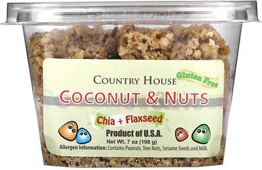 Country House, Coconut & Nuts, Chia + Leinsamen, 198 g (7 oz.)