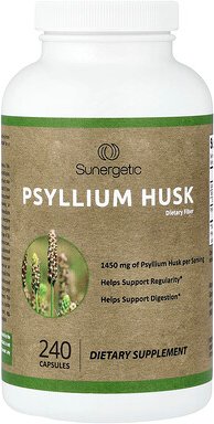 Sunergetic, Psyllium Husk, Flohsamenschalen, 240 Kapseln (725 mg pro Kapsel)
