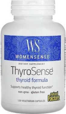 Natural Factors, WomenSense, ThyroSense, Schilddrüsenformel, 120 vegetarische Kapseln