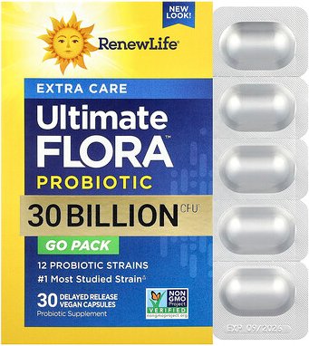 Renew Life, Extra Care, Ultimate Flora™ Probiotic, Probiotikum mit verzögerter Freisetzung, vegan