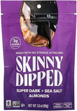 SkinnyDipped, Super Dark + Sea Salt Almonds, Mandeln mit Meersalz, 99 g (3,5 oz.)