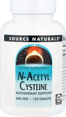 Source Naturals, N-Acetyl Cysteine, N-Acetylcystein, 600 mg, 120 Tabletten