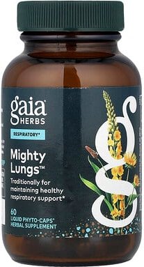 Gaia Herbs, Mighty Lungs™, 60 flüssige Phyto-Caps®