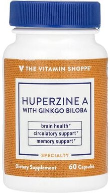 The Vitamin Shoppe, Huperzine A with Ginkgo Biloba, Huperzin A mit Ginkgo, 60 Kapseln