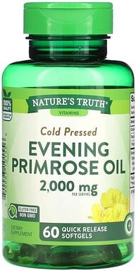 Thumbnail - Nature's Truth, Cold Pressed, Evening Primrose Oil, kaltgepresstes Nachtkerzenöl, 60 Weichkapseln mit schneller Freisetz...