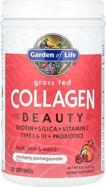 Thumbnail - Garden of Life, Kollagen von Gras gefütterten Rindern für die Schönheit, Kranbeeren-Granatapfel-Geschmack, 270 g (9,52 o...