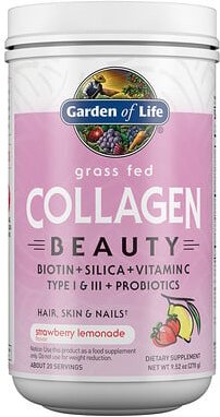 Garden of Life, Grass Fed Collagen, Beauty, Kollagen aus grasgefütterten Kühen, Beauty, Erdbeere-Limonade, 270 g (9,52 o...