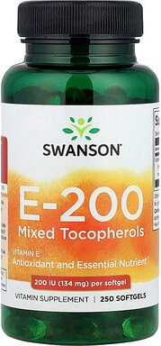 Swanson, E-200 Mixed Tocopherols, E-200 gemischte Tocopherole, 134 mg (200 IU), 250 Weichkapseln