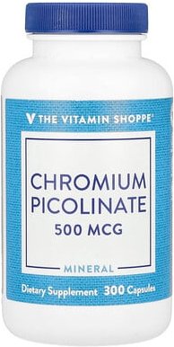 The Vitamin Shoppe, Chrom Picolinate, Chrompicolinat, 500 mcg, 300 Kapseln