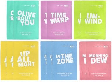 I Dew Care, Let's Get Sheet Faced, 14 Day Beauty Sheet Mask Set, Beauty-Tuchmasken für 14 Tage, 14 Tuchmasken, jeweils 2...