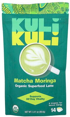 Kuli Kuli, Organic Superfood Latte, Bio-Superfood-Latte, Matcha Moringa, 96,6 g (3,41 oz.)