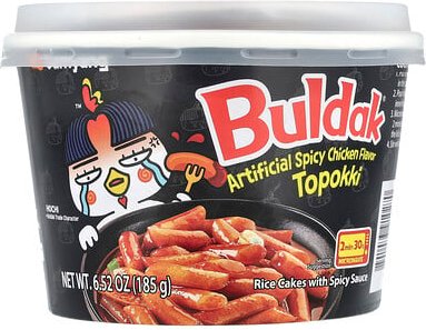 Buldak, Topokki, Rice Cakes, Reiswaffeln, würziges Hühnchen, 185 g (6,52 oz.)