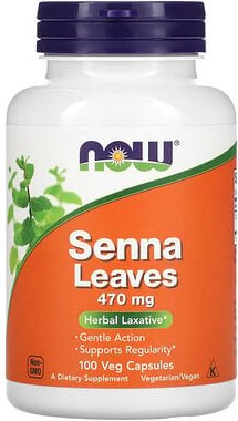 NOW Foods, Sennesblätter, 470 mg, 100 pflanzliche Kapseln