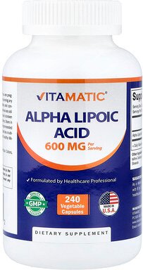 Vitamatic, Alpha-Lipoic Acid, Alpha-Liponsäure, 240 Kapseln (300 mg pro Kapsel)